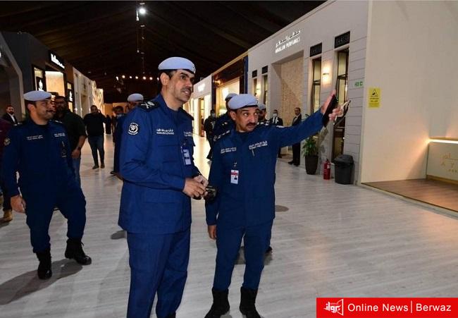 قوة الإطفاء تتفقد أكبر قاعة معارض مؤقتة في الكويت